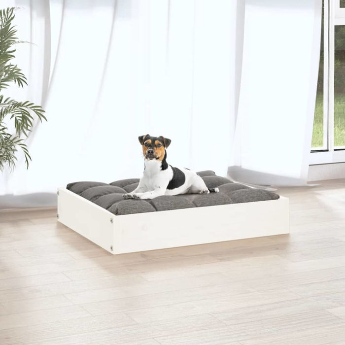 Dog Bed White 51.5x44x9 Cm Solid Wood Pine Nxbnai