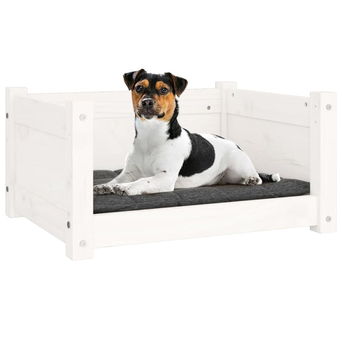 Dog Bed White 55.5x45.5x28 Cm Solid Pine Wood Nxoaat