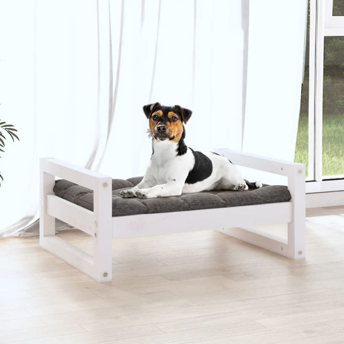 Dog Bed White 55.5x45.5x28 Cm Solid Pine Wood Nxoaln