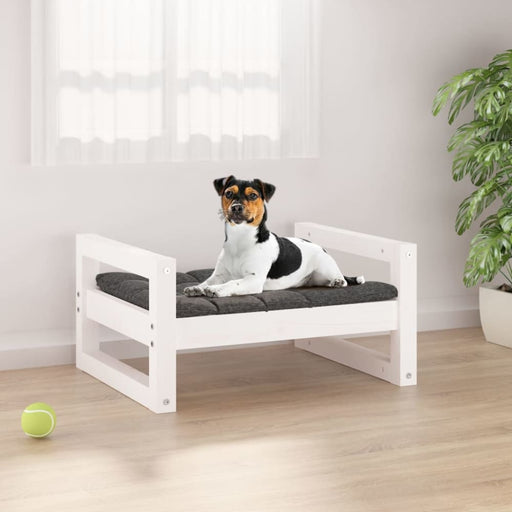 Dog Bed White 55.5x45.5x28 Cm Solid Pine Wood Nxoaln