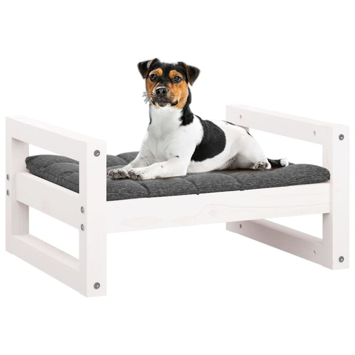 Dog Bed White 55.5x45.5x28 Cm Solid Pine Wood Nxoaln