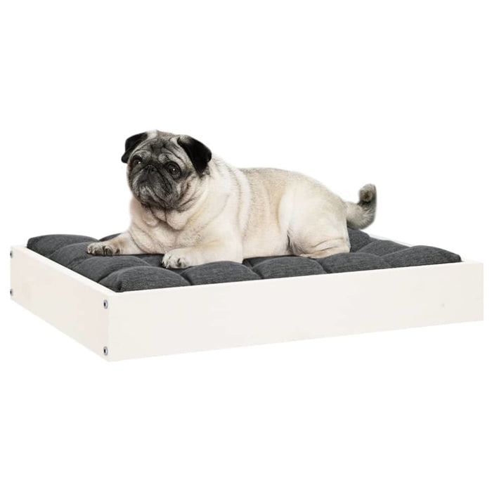 Dog Bed White 61.5x49x9 Cm Solid Wood Pine Nxbnpx