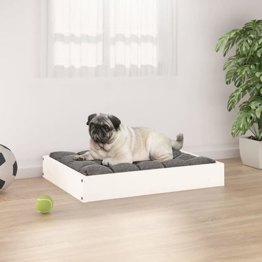 Dog Bed White 61.5x49x9 Cm Solid Wood Pine Nxbnpx