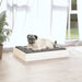 Dog Bed White 61.5x49x9 Cm Solid Wood Pine Nxbnpx