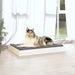 Dog Bed White 91.5x64x9 Cm Solid Wood Pine Nxbnlx