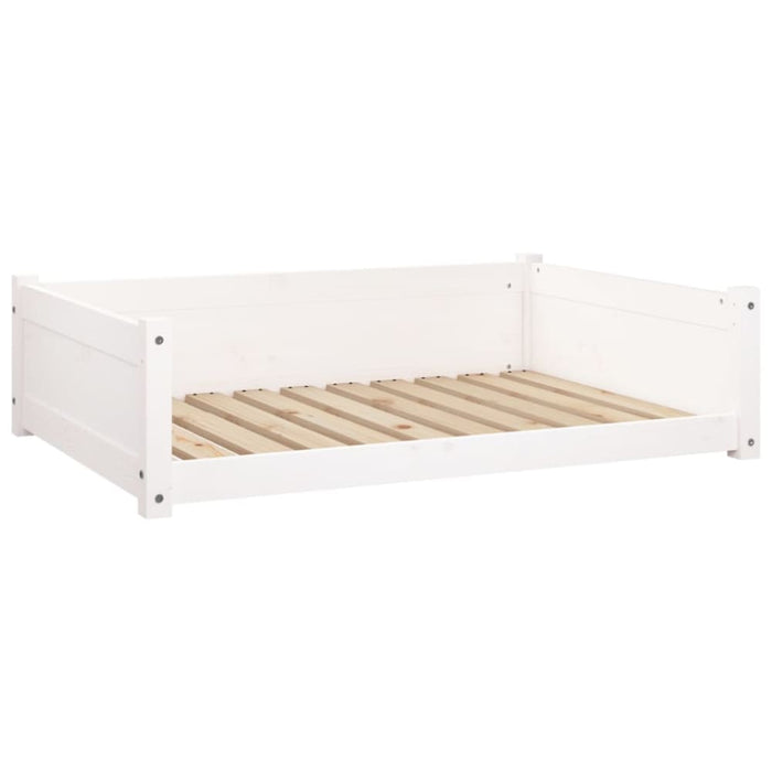 Dog Bed White 95.5x65.5x28 Cm Solid Pine Wood Nxoapn