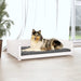 Dog Bed White 95.5x65.5x28 Cm Solid Pine Wood Nxoapn