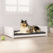 Dog Bed White 95.5x65.5x28 Cm Solid Pine Wood Nxoapn