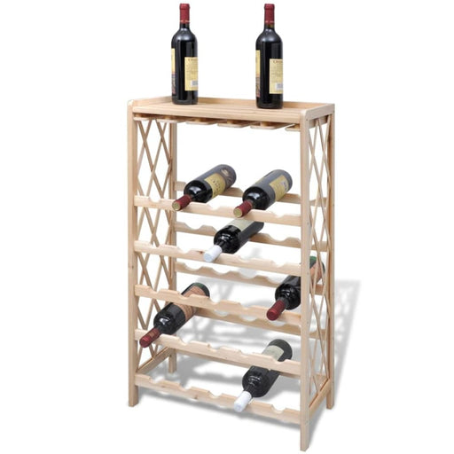 Wine Rack For 25 Bottles Wood Xaobln