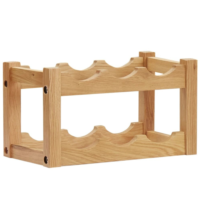 Wine Rack for 6 Bottles 37x21x21 Cm Solid Oak Wood Xnkxbo