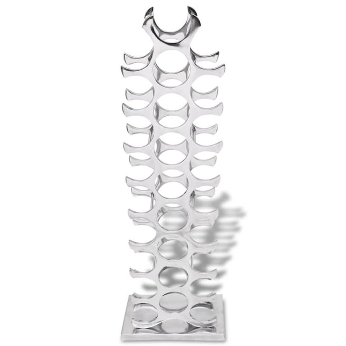 Wine Rack Aluminium Silver 27 Bottles Xatpbt