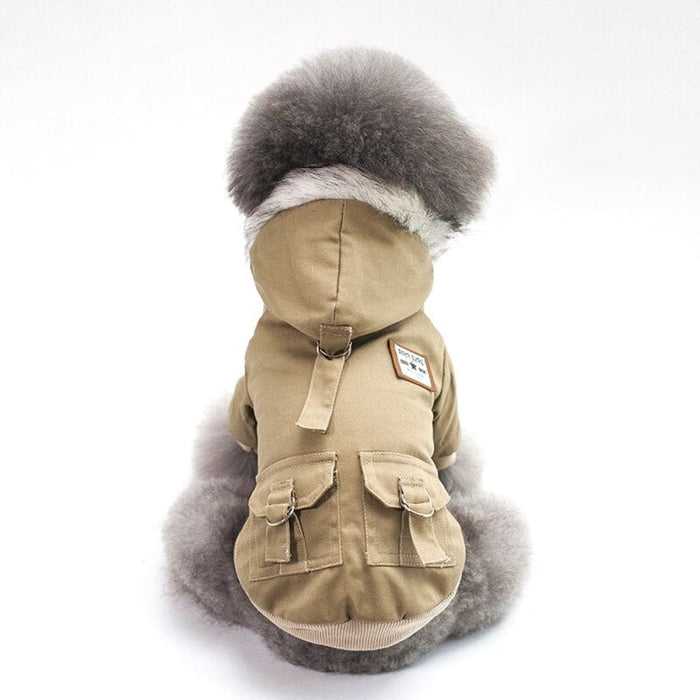 Winter Cozy Windproof Quality Hooded Jacket For Small Dogs