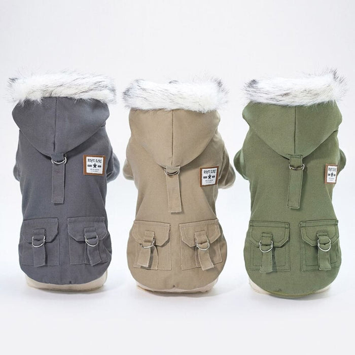 Winter Cozy Windproof Quality Hooded Jacket For Small Dogs