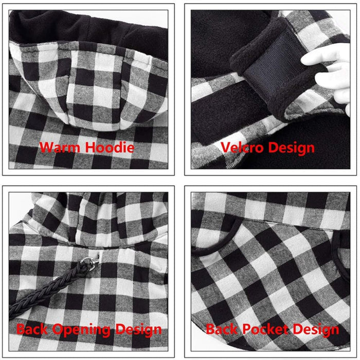 Winter Warm Classic Plaid Fleece Jacket With Pockets