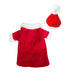 Winter Warm Cute Pet Santa Claus Xmas Suit With Cap For Dogs