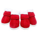 Winter Warm Fleece Adjustable Comfortable Anti-slip Red