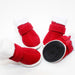 Winter Warm Fleece Adjustable Comfortable Anti-slip Red