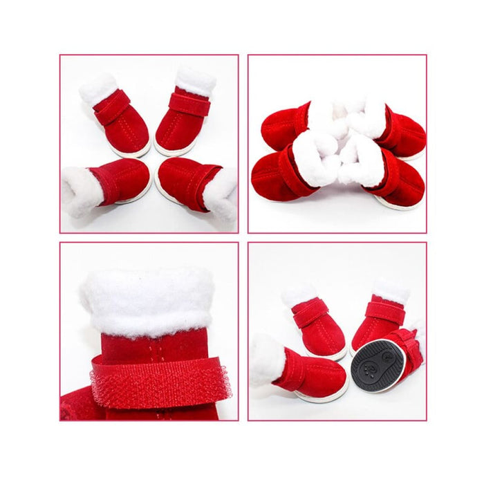 Winter Warm Fleece Adjustable Comfortable Anti-slip Red