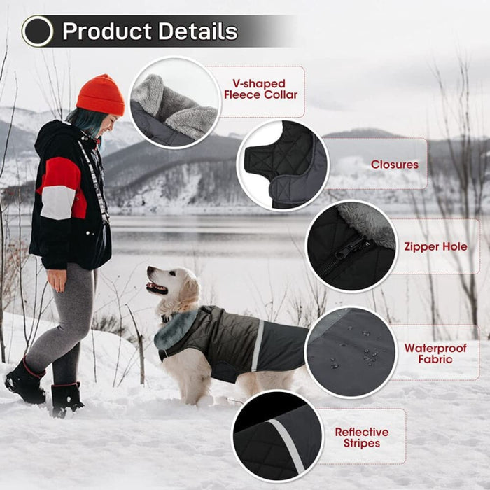 Winter Warm Fleece Reversible Waterproof Jacket Coat