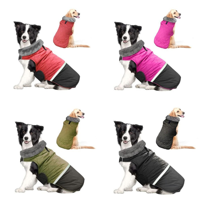 Winter Warm Fleece Reversible Waterproof Jacket Coat