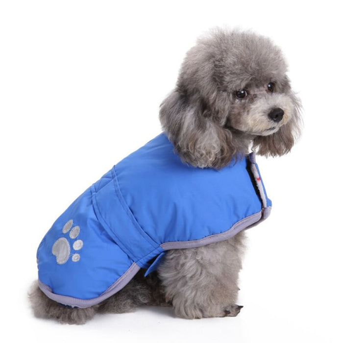 Winter Warm Reversible Reflective Waterproof Paw Print