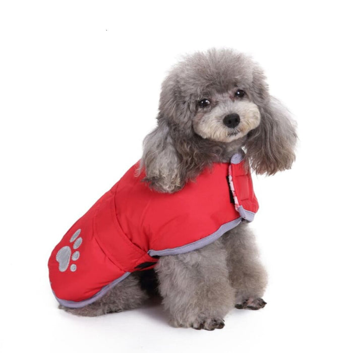 Winter Warm Reversible Reflective Waterproof Paw Print