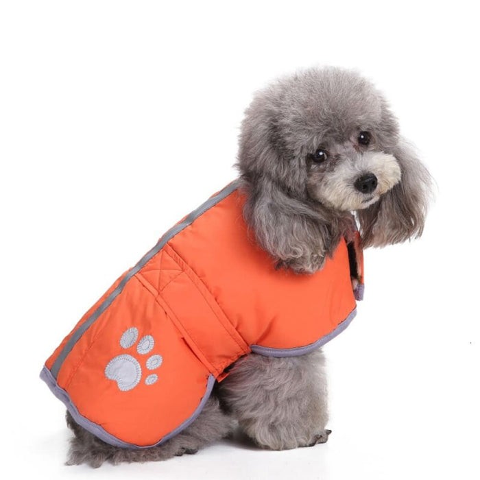 Winter Warm Reversible Reflective Waterproof Paw Print