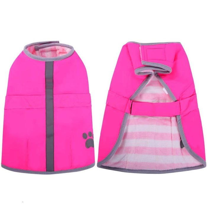 Winter Warm Reversible Reflective Waterproof Paw Print