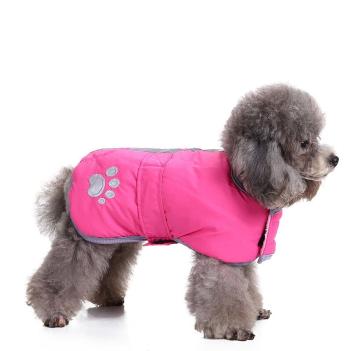 Winter Warm Reversible Reflective Waterproof Paw Print