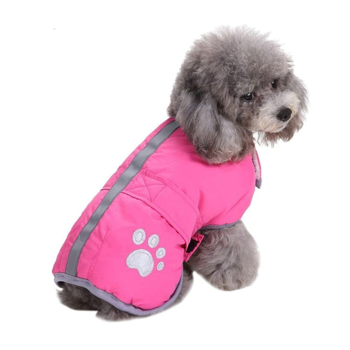 Winter Warm Reversible Reflective Waterproof Paw Print