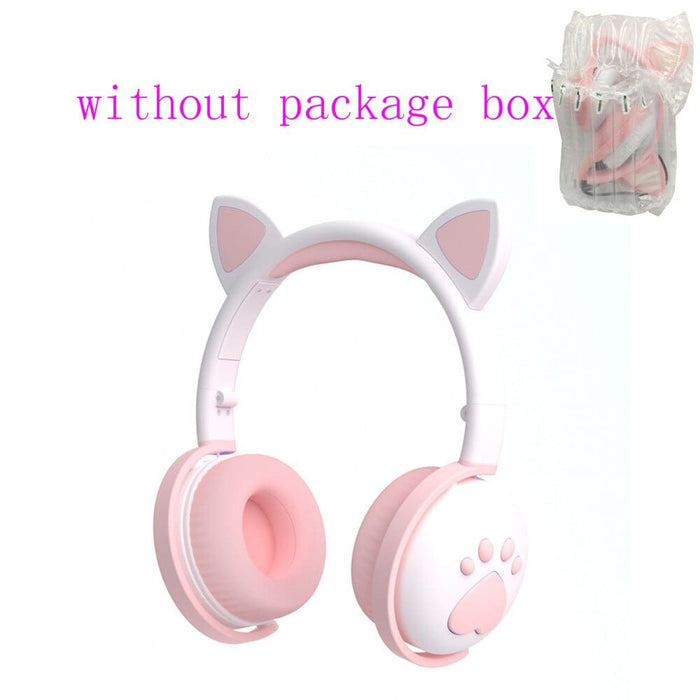 Wireless Glowing Cute Led Headset Hifi Stereo Bass 3.5mm