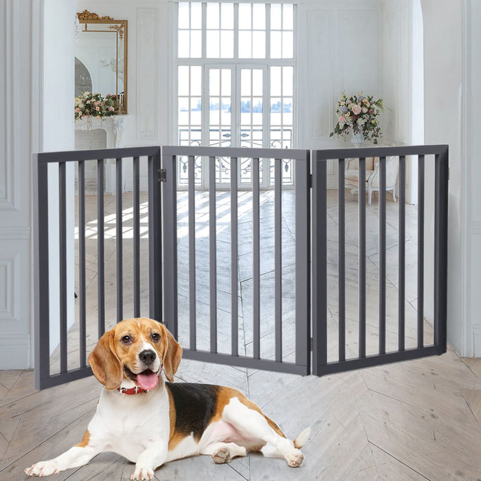 Goslash Picks Wooden Pet Gate Dog Fence Retractable Barrier