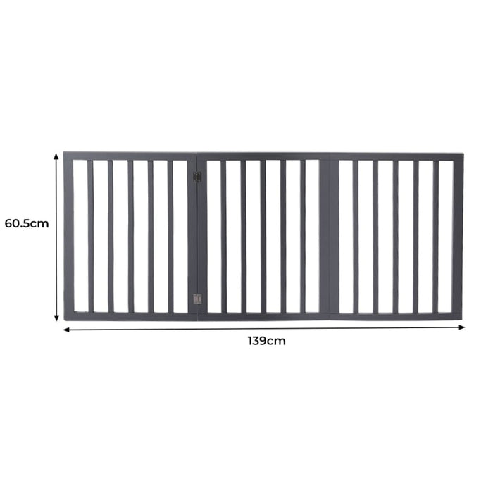 Goslash Picks Wooden Pet Gate Dog Fence Retractable Barrier