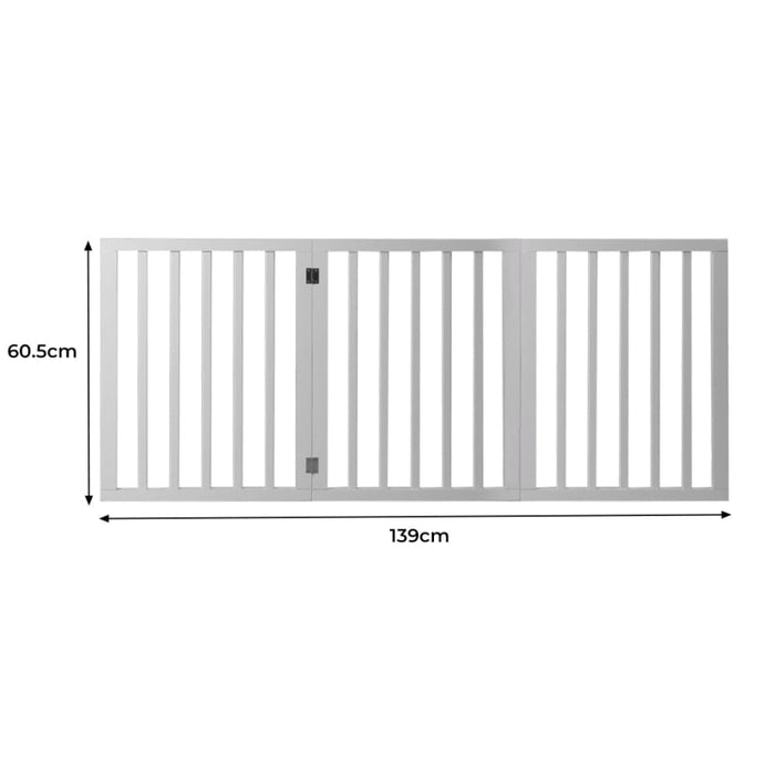 Goslash Picks Wooden Pet Gate Dog Fence Retractable Barrier