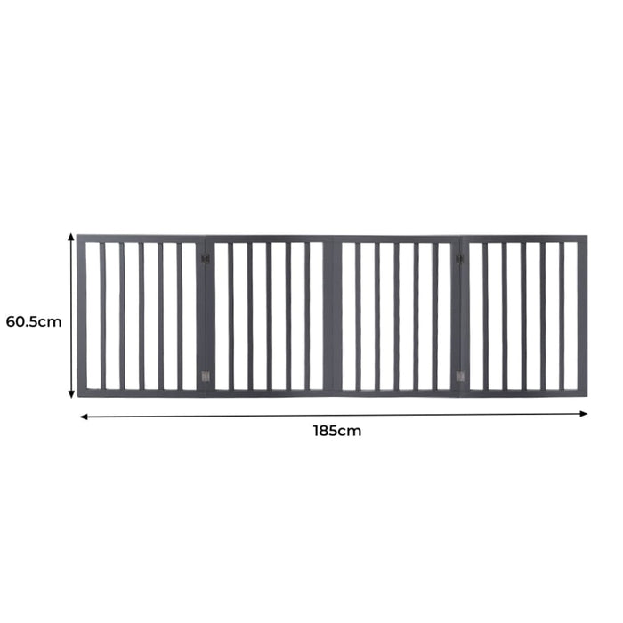 Goslash Picks Wooden Pet Gate Dog Fence Retractable Barrier