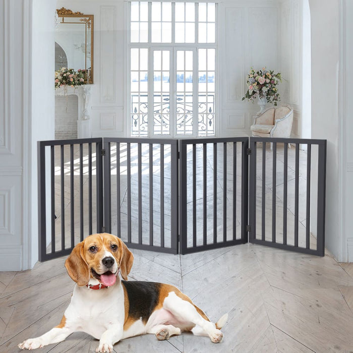 Goslash Picks Wooden Pet Gate Dog Fence Retractable Barrier