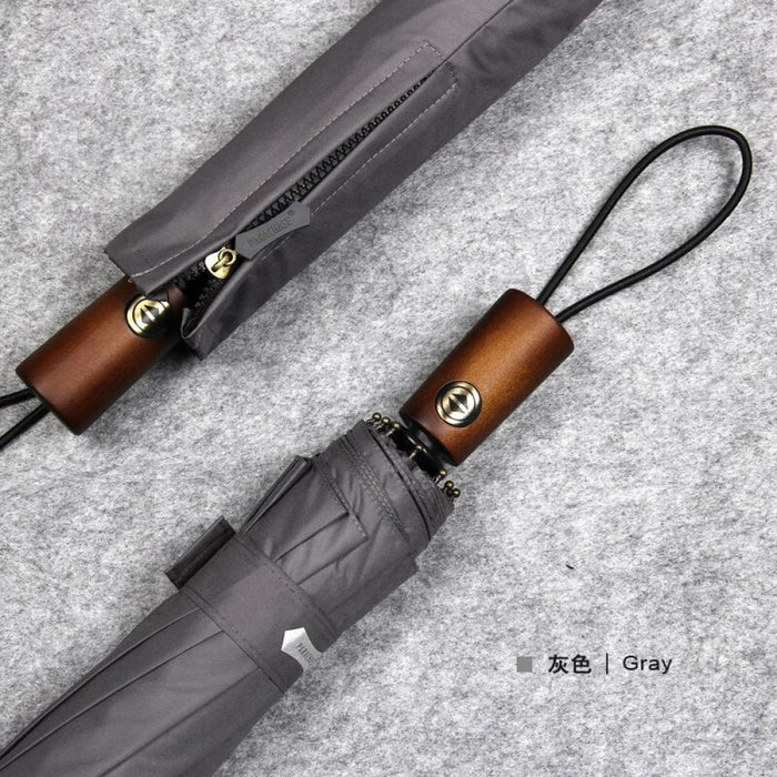 Wooden Handle Windproof Umbrella