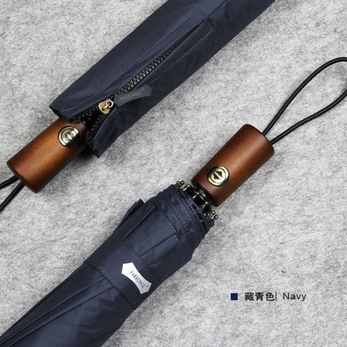 Wooden Handle Windproof Umbrella