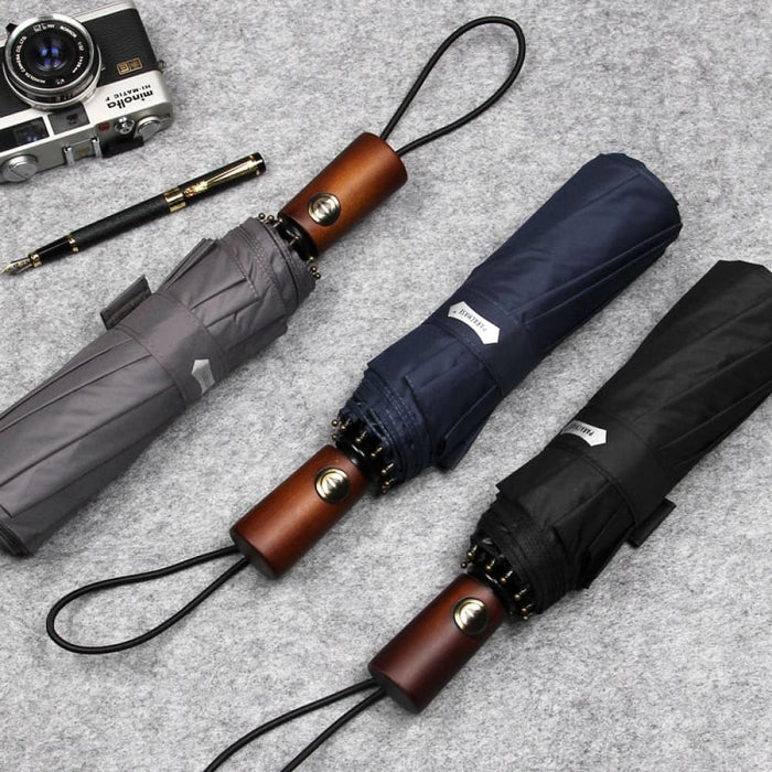 Wooden Handle Windproof Umbrella