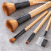 Set Of Wooden Make-up Brushes With Carry Case Miset