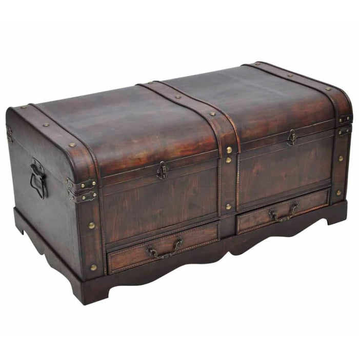 Wooden Treasure Chest Large Brown Lbiki