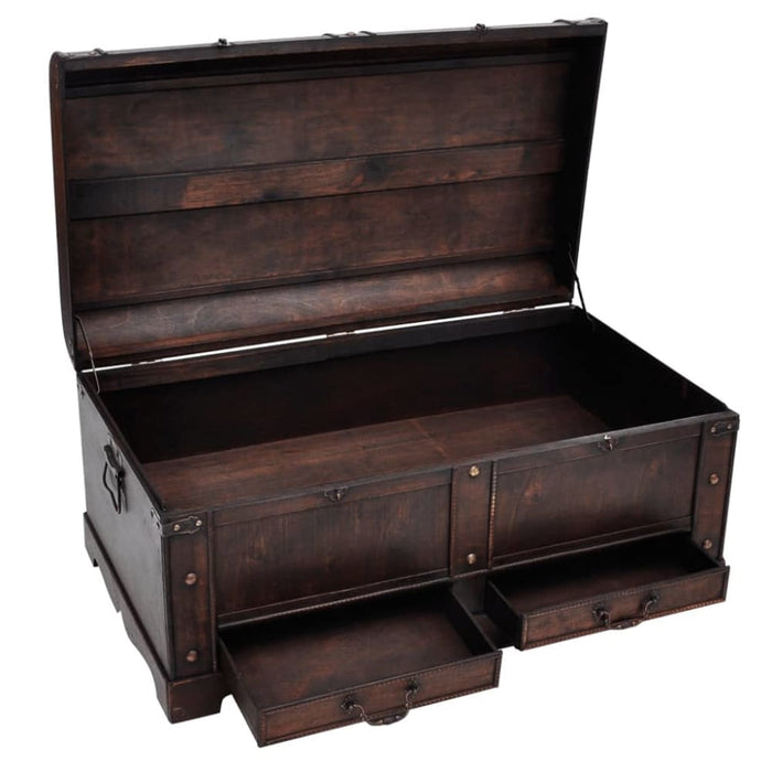 Wooden Treasure Chest Large Brown Lbiki