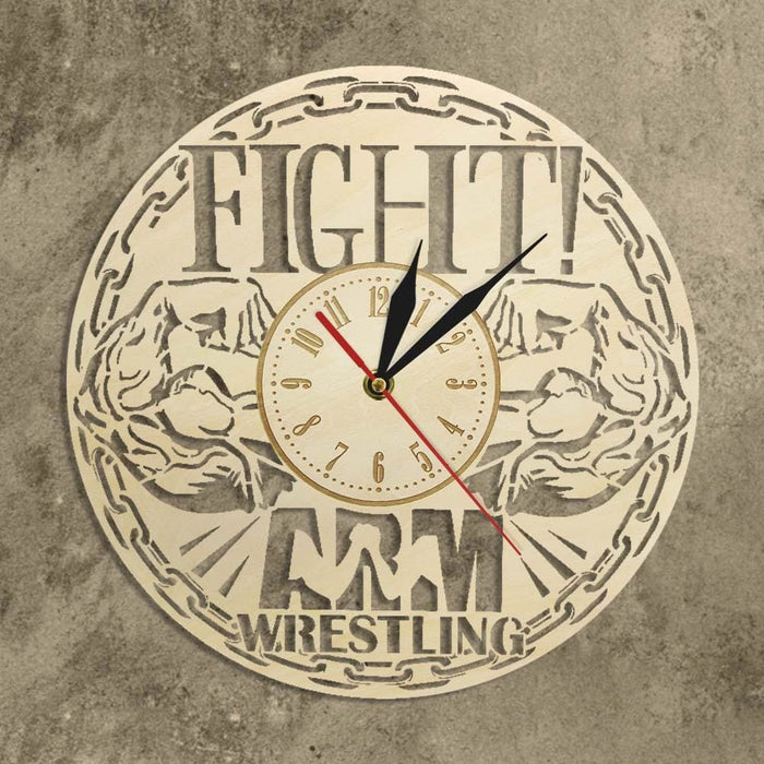 Wrestling Wall Clock