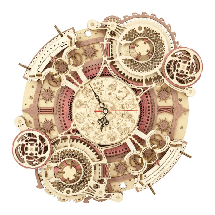 Zodiac Wall Clock Time Art 3d Wooden Puzzle Model Building